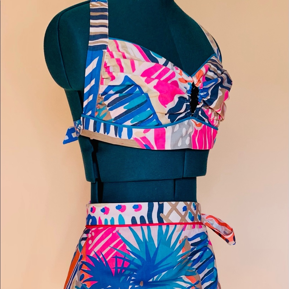 Vintage 40s Tropical Dream Playsuit Set
